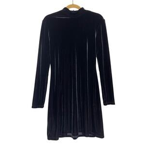 Vintage Velvet Long Sleeve Mini Dress Whimsygoth Y2K Fairy Grunge Large Cocktail